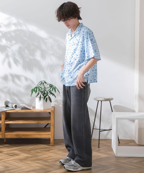 HEYUMM(ヘユム)の「ビンテージライクワイドデニムパンツ(デニムパンツ・メンズ・ブラック/ライトインディゴブルー・SMALL/MEDIUM)」の18枚目の写真