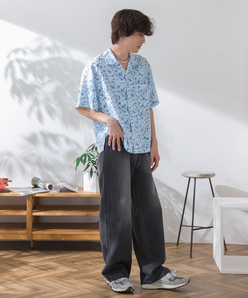 HEYUMM(ヘユム)の「ビンテージライクワイドデニムパンツ(デニムパンツ・メンズ・ブラック/ライトインディゴブルー・SMALL/MEDIUM)」の20枚目の写真