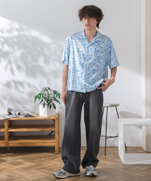 HEYUMM(ヘユム)の「ビンテージライクワイドデニムパンツ(デニムパンツ・メンズ・ブラック/ライトインディゴブルー・SMALL/MEDIUM)」の21枚目の写真