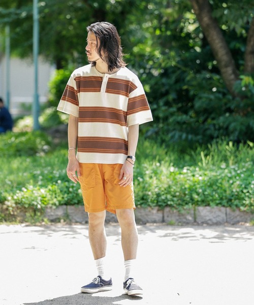 URBAN RESEARCH Sonny Label（アーバンリサーチサニーレーベル）の「ランダムボーダーヘンリーネックTシャツ（Tシャツ/カットソー・メンズ・ホワイト系その他/グリーン系その他・MEDIUM/LARGE）」の15枚目の写真
