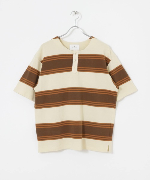 URBAN RESEARCH Sonny Label（アーバンリサーチサニーレーベル）の「ランダムボーダーヘンリーネックTシャツ（Tシャツ/カットソー・メンズ・ホワイト系その他/グリーン系その他・MEDIUM/LARGE）」の18枚目の写真