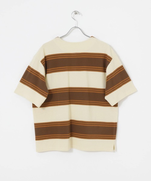 URBAN RESEARCH Sonny Label（アーバンリサーチサニーレーベル）の「ランダムボーダーヘンリーネックTシャツ（Tシャツ/カットソー・メンズ・ホワイト系その他/グリーン系その他・MEDIUM/LARGE）」の5枚目の写真