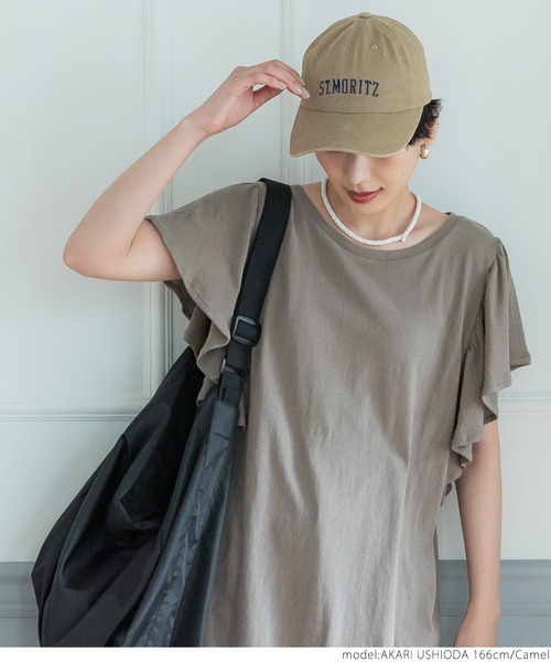 coca（coca）（コカ）の「刺繍ロゴキャップ（キャップ・レディース・ブラック/キャメル・ONE SIZE）」の4枚目の写真