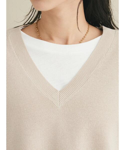 CRAFT STANDARD BOUTIQUE(クラフトスタンダードブティック)の「Vネックビッグチュニックベスト *◆(ベスト・レディース・ブラック/グリーン/アイボリー/ボルドー・FREE)」の22枚目の写真