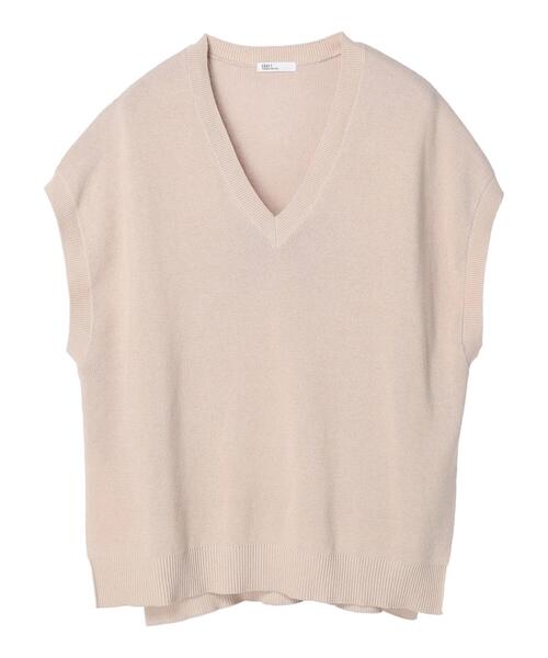 CRAFT STANDARD BOUTIQUE(クラフトスタンダードブティック)の「Vネックビッグチュニックベスト *◆(ベスト・レディース・ブラック/グリーン/アイボリー/ボルドー・FREE)」の9枚目の写真