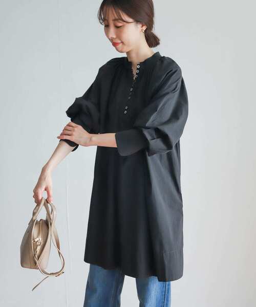 URBAN RESEARCH DOORS(アーバンリサーチドアーズ)の「2WAYギャザーチュニック(チュニック・レディース・ピンク/チャコールグレー・MEDIUM)」の15枚目の写真