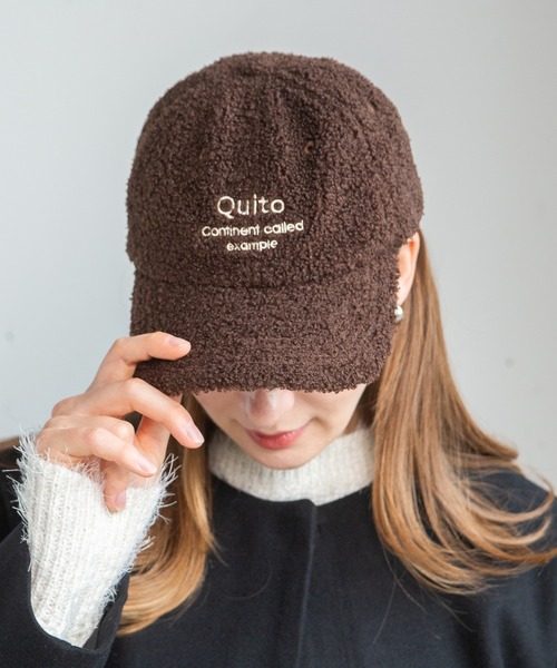 14+(イチヨンプラス)の「ボア刺繍キャップ(キャップ・レディース・ブラック/ベージュ/ブラウン/ピンク・FREE)」の2枚目の写真