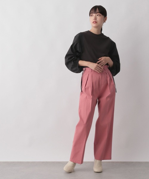 LOWRYS FARM（ローリーズファーム）の「サイドベルトツキパンツ　344629（その他パンツ・レディース・ホワイト/ブラック/ピンク・FREE）」の13枚目の写真