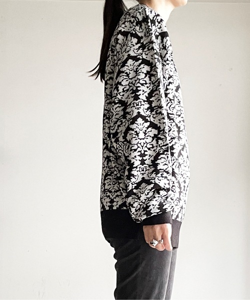 COMMON WARE(コモンウェアー)の「COMMONWARE:DAMASK JACQUARD KNIT C/N L/S/ダマスクジャガードクルーネックニット(ニット/セーター・レディース・グリーン/ブラック/ベージュ・L/XL/M)」の14枚目の写真