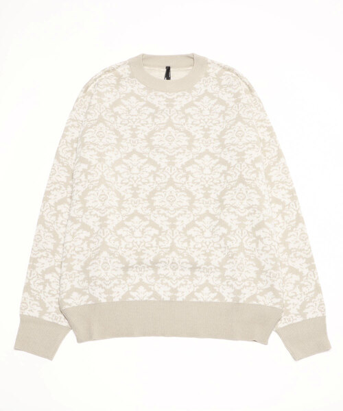 COMMON WARE(コモンウェアー)の「COMMONWARE:DAMASK JACQUARD KNIT C/N L/S/ダマスクジャガードクルーネックニット(ニット/セーター・レディース・グリーン/ブラック/ベージュ・L/XL/M)」の17枚目の写真