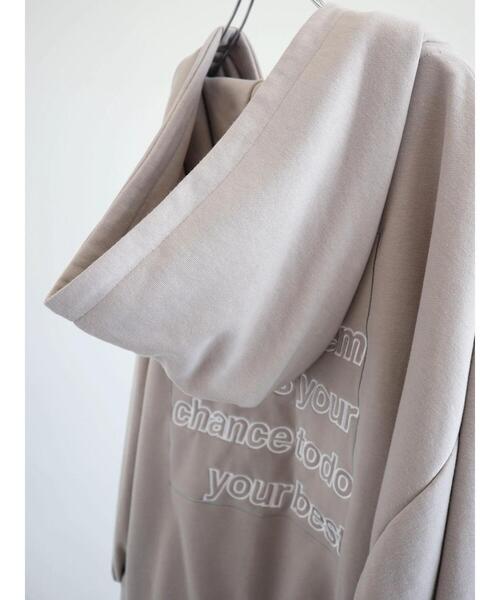 ENVYM（アンビー）の「ENVYM.裏毛前あきフーディー（パーカー・レディース・オフホワイト/ブラック/グレー・FREE）」の17枚目の写真