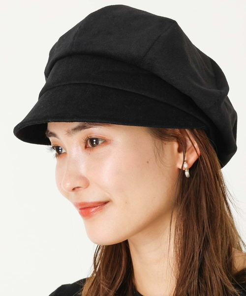 a.v.v（アーヴェヴェ）の「コーデュロイキャスケット（キャスケット・レディース・モカ/ブラック・38）」の2枚目の写真