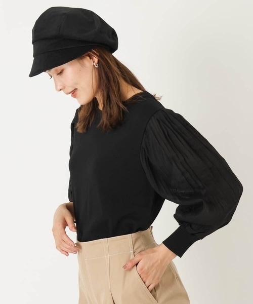 a.v.v（アーヴェヴェ）の「コーデュロイキャスケット（キャスケット・レディース・モカ/ブラック・38）」の3枚目の写真