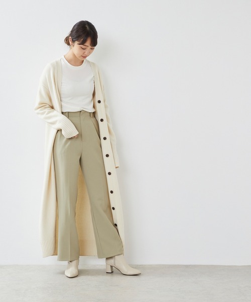 menue（メヌエ）の「アーモンドトゥ ショートブーツ（ブーツ・レディース・ブラック/ダークブラウン/アイボリー/ベージュ系その他・LL/3L/S/M/L/XS）」の5枚目の写真