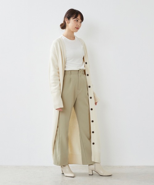 menue（メヌエ）の「アーモンドトゥ ショートブーツ（ブーツ・レディース・ブラック/ダークブラウン/アイボリー/ベージュ系その他・LL/3L/S/M/L/XS）」の9枚目の写真