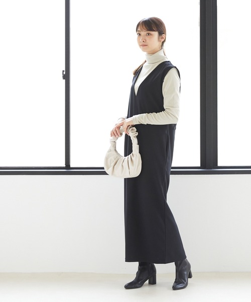 menue（メヌエ）の「アーモンドトゥ ショートブーツ（ブーツ・レディース・ブラック/ダークブラウン/アイボリー/ベージュ系その他・LL/3L/S/M/L/XS）」の14枚目の写真