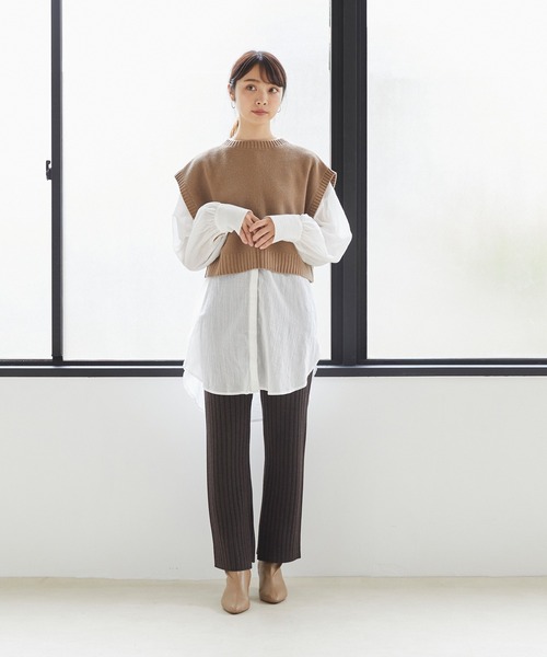 menue（メヌエ）の「アーモンドトゥ ショートブーツ（ブーツ・レディース・ブラック/ダークブラウン/アイボリー/ベージュ系その他・LL/3L/S/M/L/XS）」の20枚目の写真