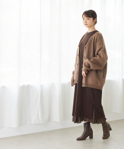 menue（メヌエ）の「アーモンドトゥ ショートブーツ（ブーツ・レディース・ブラック/ダークブラウン/アイボリー/ベージュ系その他・LL/3L/S/M/L/XS）」の8枚目の写真