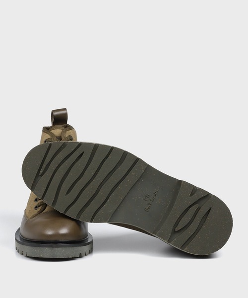PS Paul Smith(ピーエスポールスミス)の「レザーミックス レースアップ ブーツ / 220810 BUHL(ブーツ・メンズ・ベージュ/グリーン・SMALL/MEDIUM/LARGE/X-LARGE)」の7枚目の写真