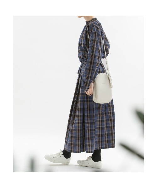 nop de nod（ノップドゥノッド）の「タイプライタータータンチェックスカート（スカート・レディース・ブルー/レッド/グリーン・3）」の5枚目の写真