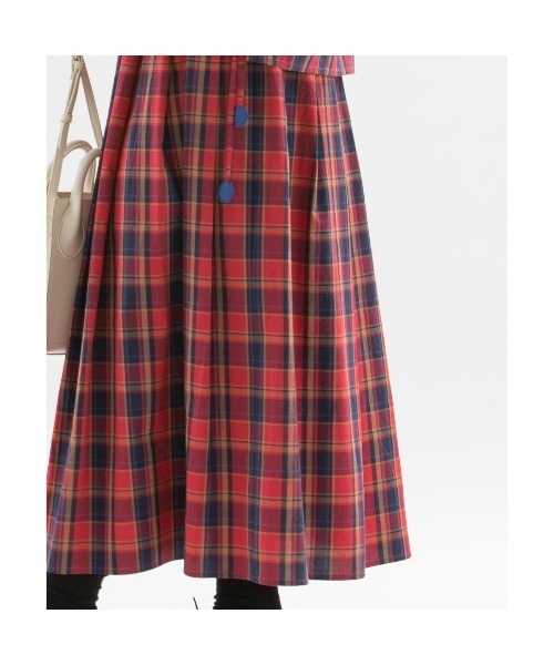 nop de nod（ノップドゥノッド）の「タイプライタータータンチェックスカート（スカート・レディース・ブルー/レッド/グリーン・3）」の17枚目の写真