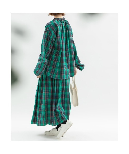 nop de nod（ノップドゥノッド）の「タイプライタータータンチェックスカート（スカート・レディース・ブルー/レッド/グリーン・3）」の19枚目の写真