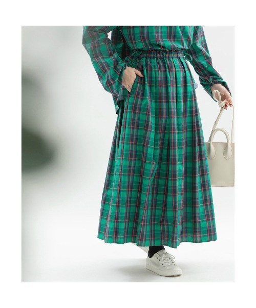 nop de nod（ノップドゥノッド）の「タイプライタータータンチェックスカート（スカート・レディース・ブルー/レッド/グリーン・3）」の21枚目の写真