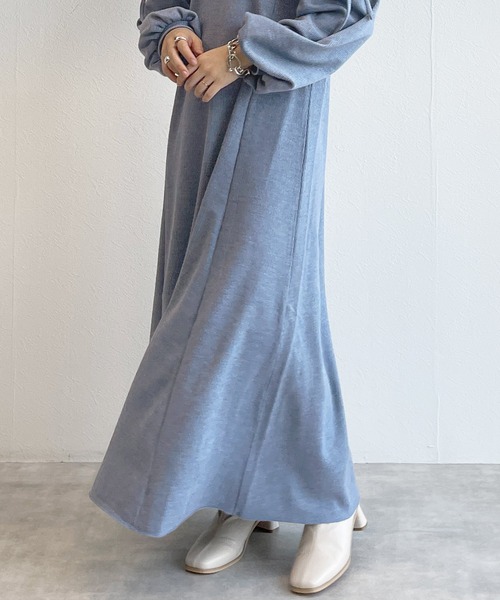 w closet(ダブルクローゼット)の「ショルダースリットリブワンピース(ワンピース・レディース・ライム/ライトベージュ/ブラック/ブルー・FREE)」の18枚目の写真