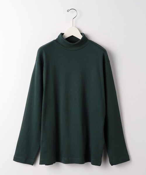 green label relaxing（グリーンレーベルリラクシング）の「オーガニック タートルネック ロングスリーブ カットソー -抗菌-（Tシャツ/カットソー・メンズ・ダークグリーン/ホワイト/ブラック/ライトグレー・L/XL/S/M）」の5枚目の写真