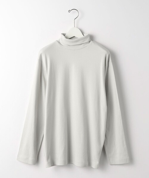 green label relaxing（グリーンレーベルリラクシング）の「オーガニック タートルネック ロングスリーブ カットソー -抗菌-（Tシャツ/カットソー・メンズ・ダークグリーン/ホワイト/ブラック/ライトグレー・L/XL/S/M）」の8枚目の写真