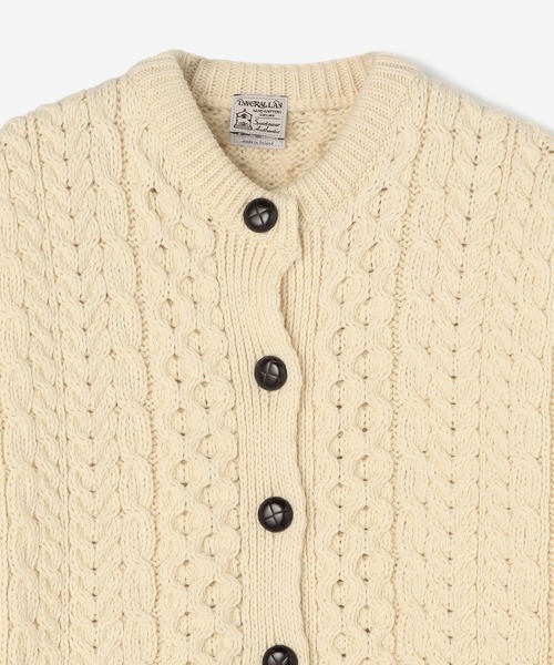 INVERALLAN(インバーアラン)の「INVERALLAN | アランランバーカーディガン WOMEN(カーディガン/ボレロ・レディース・ネイビー/ホワイト・SMALL)」の7枚目の写真