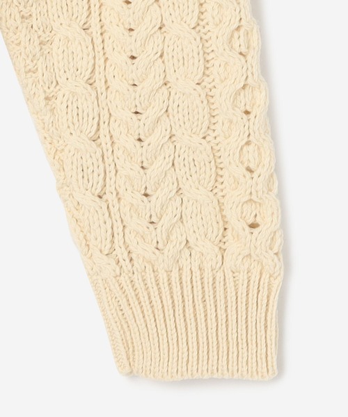 INVERALLAN(インバーアラン)の「INVERALLAN | アランランバーカーディガン WOMEN(カーディガン/ボレロ・レディース・ネイビー/ホワイト・SMALL)」の5枚目の写真