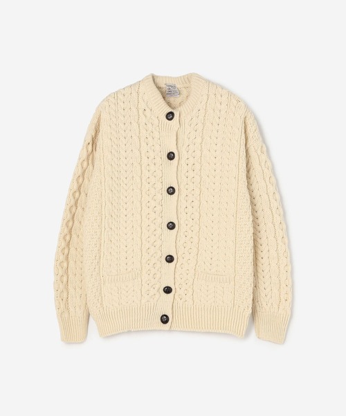 INVERALLAN(インバーアラン)の「INVERALLAN | アランランバーカーディガン WOMEN(カーディガン/ボレロ・レディース・ネイビー/ホワイト・SMALL)」の9枚目の写真