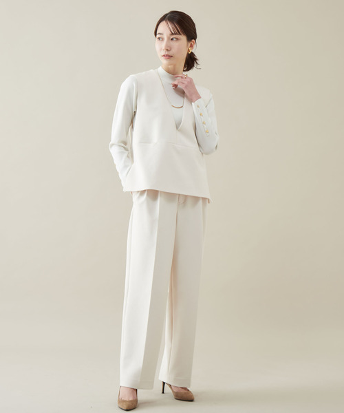 Liesse（リエス）の「ツイルジャージタックパンツ（セットアップ対応可  