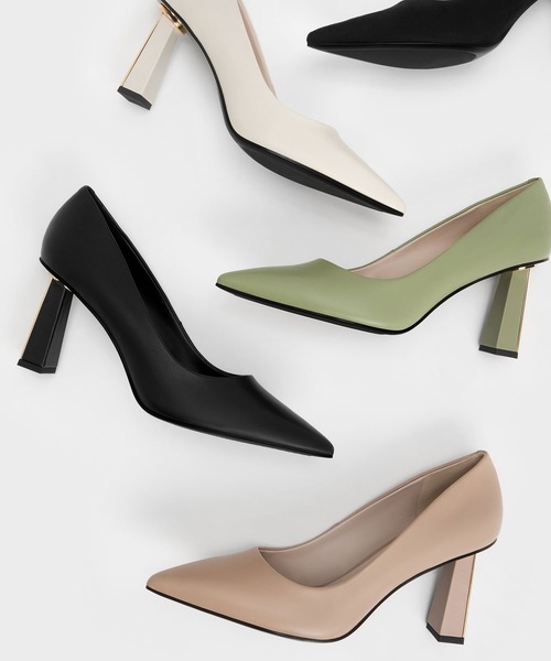 CHARLES & KEITH（チャールズ & キース）の「トラペーズヒール パンプス（パンプス・レディース・セージグリーン/ブラック/ベージュ/オフホワイト・22.5cm/23cm/23.5cm/24.5cm/25cm/25.5cm）」の9枚目の写真