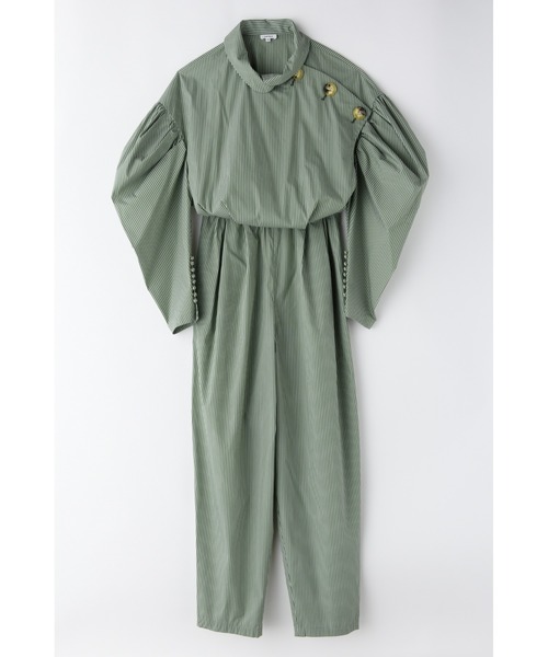 ENFOLD（エンフォルド）の「SOMELOSロンスト VICTORIAN ALLINONE（つなぎ/オールインワン・レディース・ライトカーキ・38）」の2枚目の写真