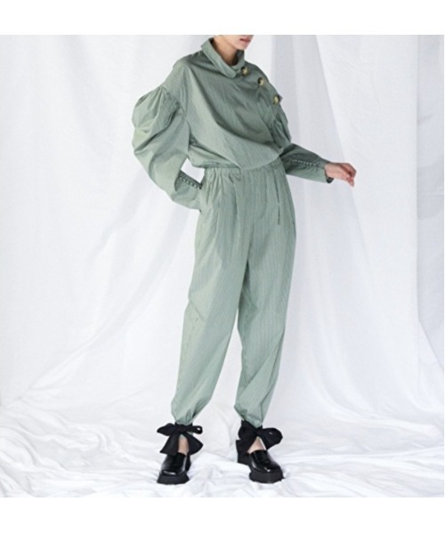 ENFOLD（エンフォルド）の「SOMELOSロンスト VICTORIAN ALLINONE（つなぎ/オールインワン・レディース・ライトカーキ・38）」の9枚目の写真