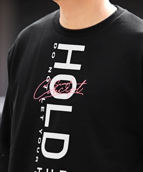 LUXSTYLE（ラグスタイル）の「刺繍入りロゴプリントトレーナー（スウェット・メンズ・ブラック/ホワイト・L/XL/M）」の18枚目の写真