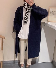 ローゲージニットロングカーデ