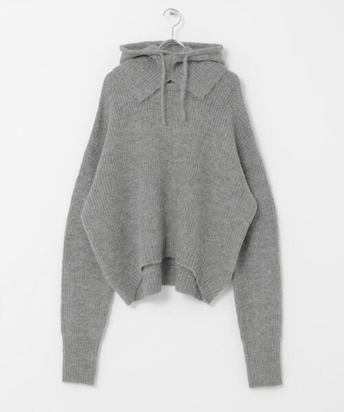 KBF（ケイビーエフ）の「バラクラバSETニット（ニット/セーター・レディース・アイボリー/グリーン/グレー・ONE）」の4枚目の写真