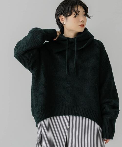 KBF（ケイビーエフ）の「バラクラバSETニット（ニット/セーター・レディース・アイボリー/グリーン/グレー・ONE）」の11枚目の写真