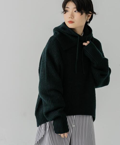 KBF（ケイビーエフ）の「バラクラバSETニット（ニット/セーター・レディース・アイボリー/グリーン/グレー・ONE）」の12枚目の写真