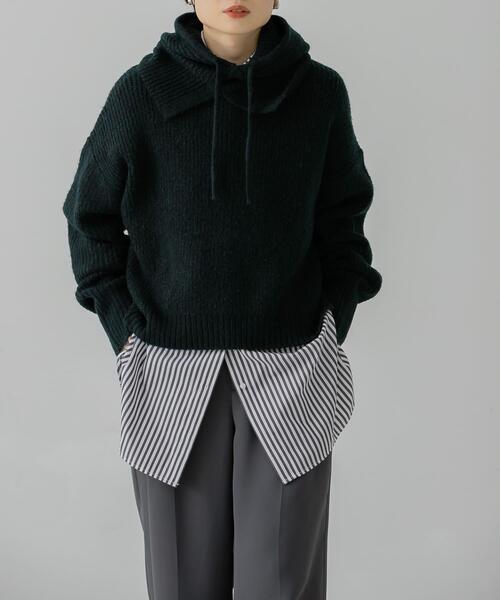 KBF（ケイビーエフ）の「バラクラバSETニット（ニット/セーター・レディース・アイボリー/グリーン/グレー・ONE）」の13枚目の写真