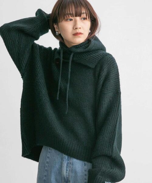 KBF（ケイビーエフ）の「バラクラバSETニット（ニット/セーター・レディース・アイボリー/グリーン/グレー・ONE）」の19枚目の写真