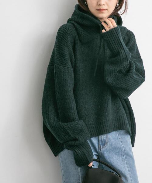 KBF（ケイビーエフ）の「バラクラバSETニット（ニット/セーター・レディース・アイボリー/グリーン/グレー・ONE）」の21枚目の写真