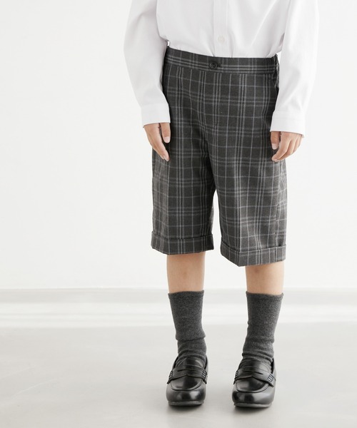 ROPE' PICNIC（ロペピクニック）の「【BOYS】入卒式にも/ウエスト調節付きハーフパンツ/セットアップ対応（その他パンツ・キッズ・ブラック/グレー系その他・110/120/130）」の7枚目の写真