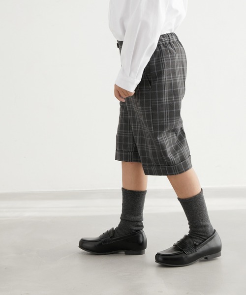 ROPE' PICNIC（ロペピクニック）の「【BOYS】入卒式にも/ウエスト調節付きハーフパンツ/セットアップ対応（その他パンツ・キッズ・ブラック/グレー系その他・110/120/130）」の8枚目の写真