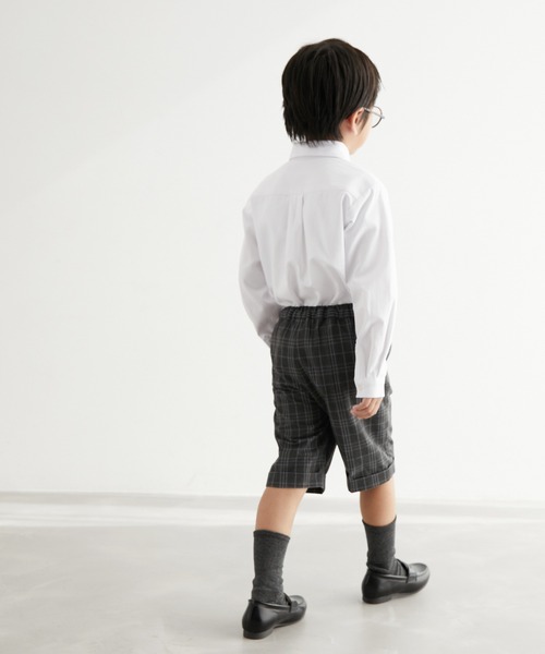 ROPE' PICNIC（ロペピクニック）の「【BOYS】入卒式にも/ウエスト調節付きハーフパンツ/セットアップ対応（その他パンツ・キッズ・ブラック/グレー系その他・110/120/130）」の9枚目の写真
