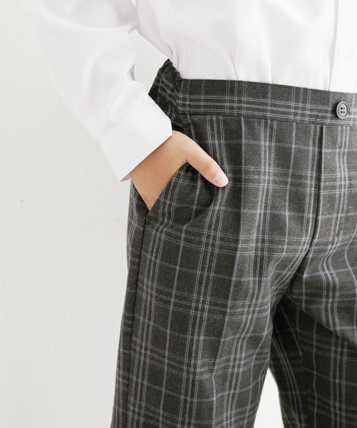 ROPE' PICNIC（ロペピクニック）の「【BOYS】入卒式にも/ウエスト調節付きハーフパンツ/セットアップ対応（その他パンツ・キッズ・ブラック/グレー系その他・110/120/130）」の12枚目の写真