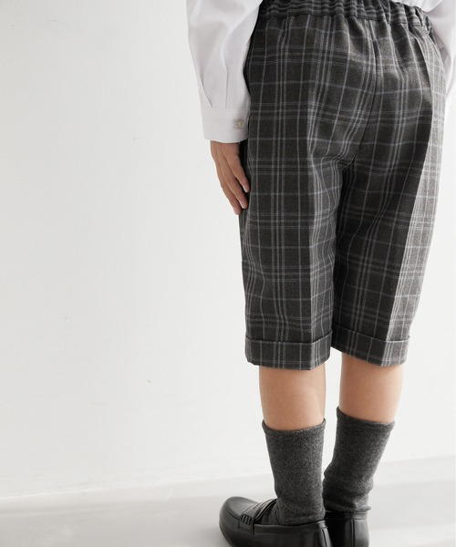 ROPE' PICNIC（ロペピクニック）の「【BOYS】入卒式にも/ウエスト調節付きハーフパンツ/セットアップ対応（その他パンツ・キッズ・ブラック/グレー系その他・110/120/130）」の14枚目の写真